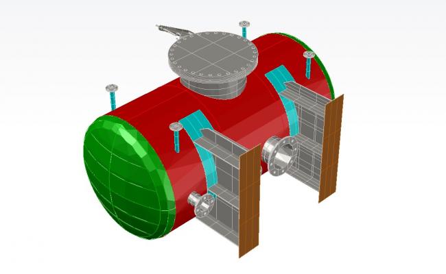 3d model Pressure Vessel ASME VIII for AutoCAD file 
