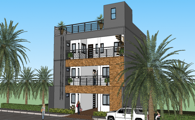 Elegant Two Storey Residence Building Designs for the Families