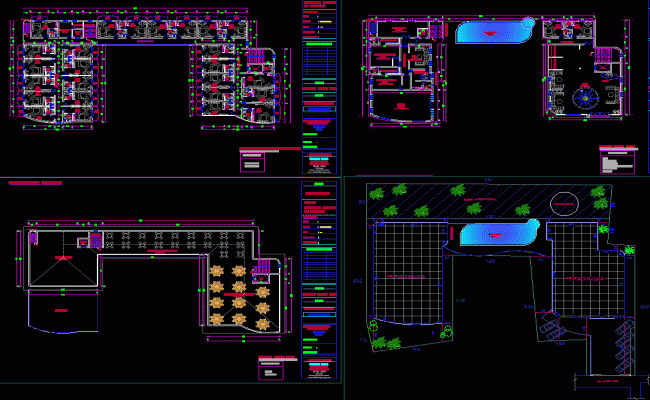 Kovalam Hotel AutoCAD Available in DWG File for Architecture Design