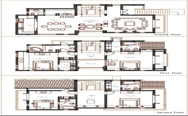 4BHK Farmhouse Layout Plan with Full DWG Drawing File