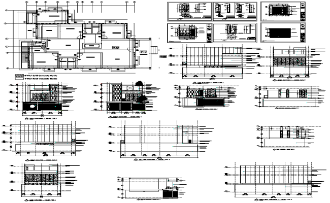 4BHK bunglow Plan and Elevation Detail DWG AutoCAD file