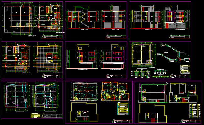 Modern Bungalow CAD Drawings and Architectural Layout Design File