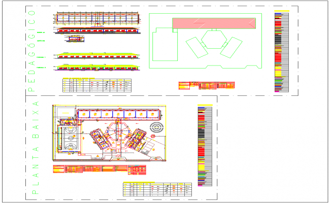 School AutoCAD DWG Plan with Six Classrooms and Gym Layout Design