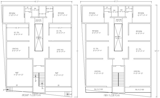 51ftx43.3ft Residential and Shop Layout DWG Drawing