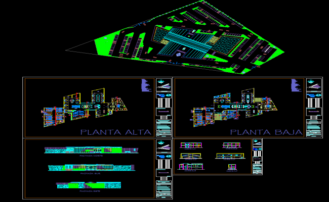Shopping Mall AutoCAD DWG Plan File with 85x60m Building Layout Design