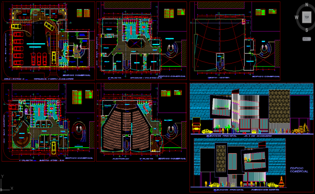 Commercial Complex 95x60m AutoCAD Drawing Layout Plan Design