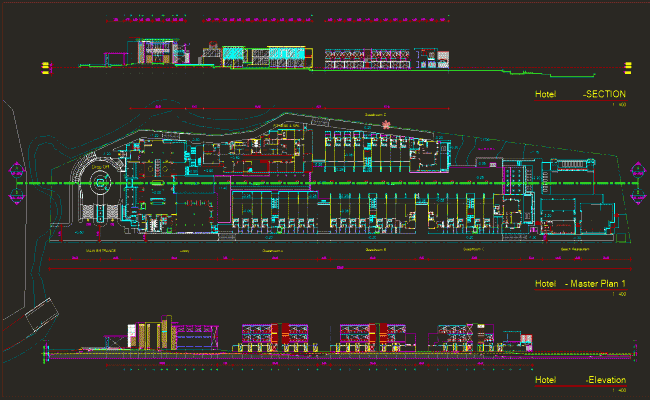 Hotel AutoCAD Drawings with Detailed Floor Plans and Layouts