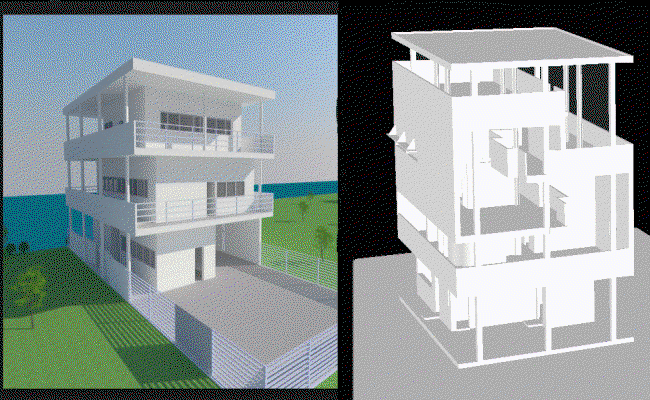Villa Baizeau by Le Corbusier CAD Drawings and Design in DWG File