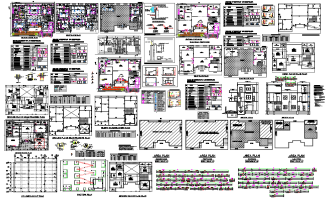 60x40 Residential Housing Project Floor Plan DWG File