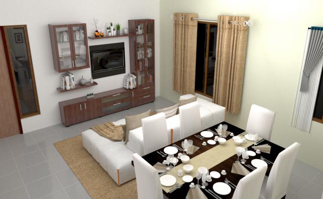 Residential 3D Model 4BHK SketchUp Exterior Interior Design View