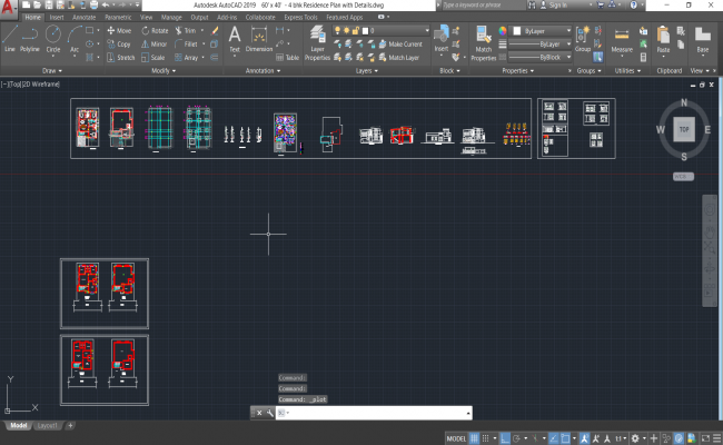 60' x 40' - 4bhk Residential Plan with Full Details