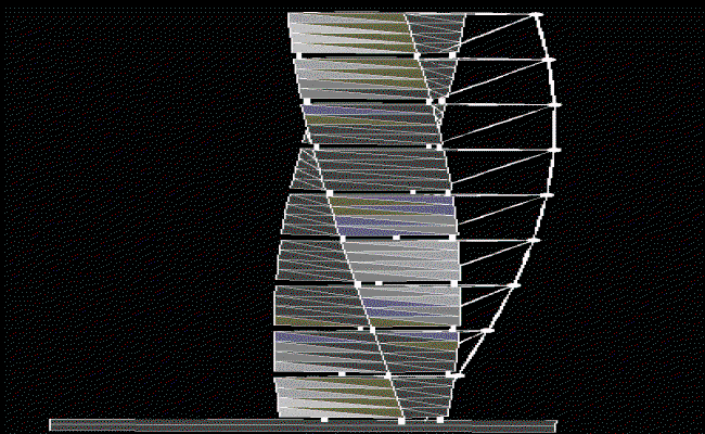Twisting Torso 3D CAD Drawing File for Architectural Design plan