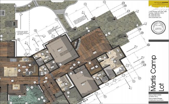 Residential Floor Plan Layout with Rooms and Furniture DWG File