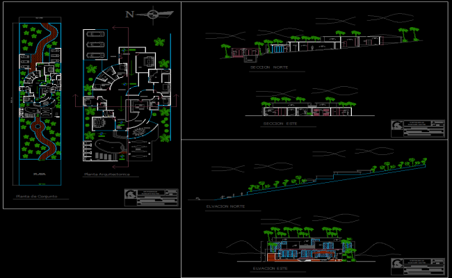 Modern Bungalow CAD Drawing with 5 Bedroom Layout and Elevations