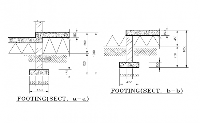 63x16m bank office cum commercial shop footing detail is given in this Autocad drawing file.Download now.