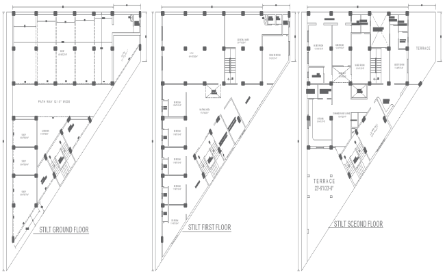 67x95 Feet 4BHK House with Hospital and Shop Layout Plan