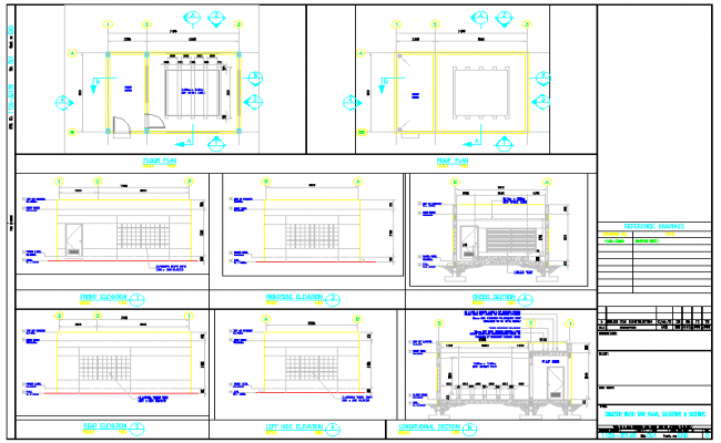 Domestic Water Tank Design DWG File with 75-400 Liter Capacity Plans