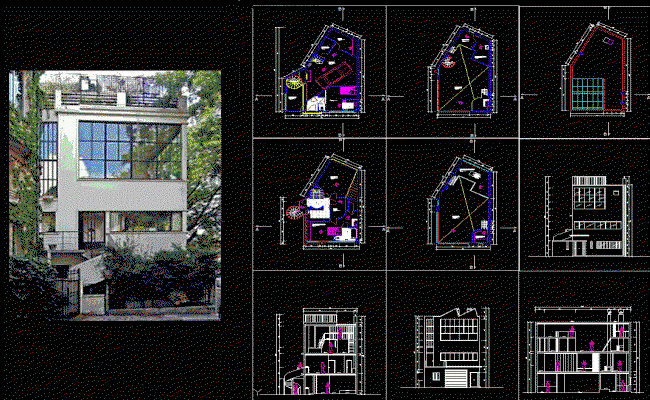 Ozenfant House by Le Corbusier CAD Drawings and Design in DWG File