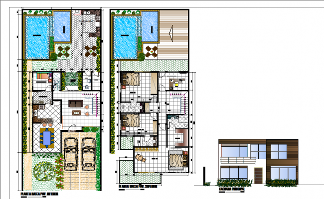 Modern House Layout AutoCAD File with Complete Architectural Drawings