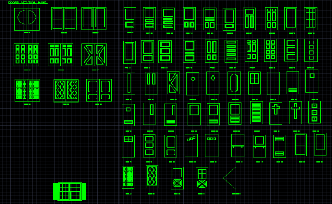 Door 2D CAD Blocks for Architectural and Interior Design Layout Plans
