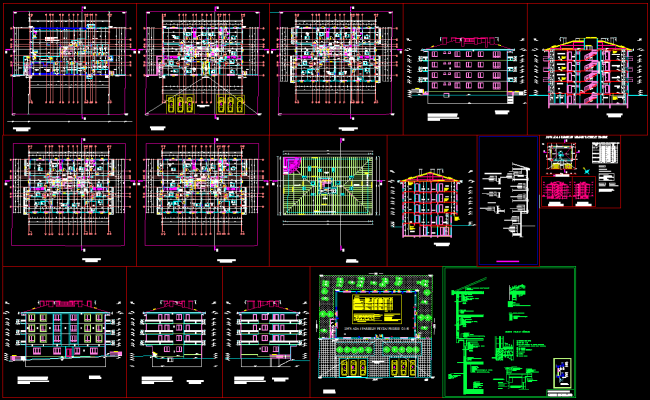 Apartments Project CAD Drawings and Building Layout Design File