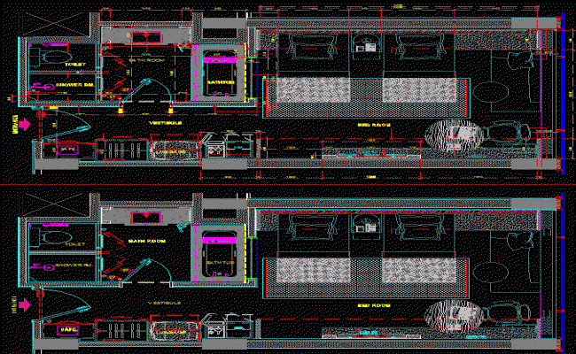 Children Bedroom Furniture Plan DWG CAD Drawing with Details