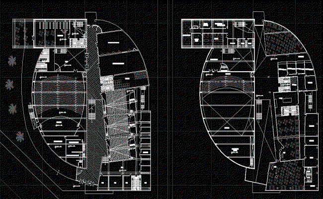 Auditorium Design AutoCAD File with Conceptual and Layout Plans