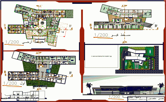 Emergency Hospital Floor Plan CAD File for Modern Healthcare Design