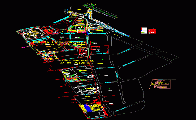 Industrial Park Layout AutoCAD Drawing for Site Planning Design