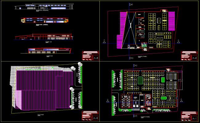 120x80m CAD Drawing File of Public Shopping Complex in DWG Format