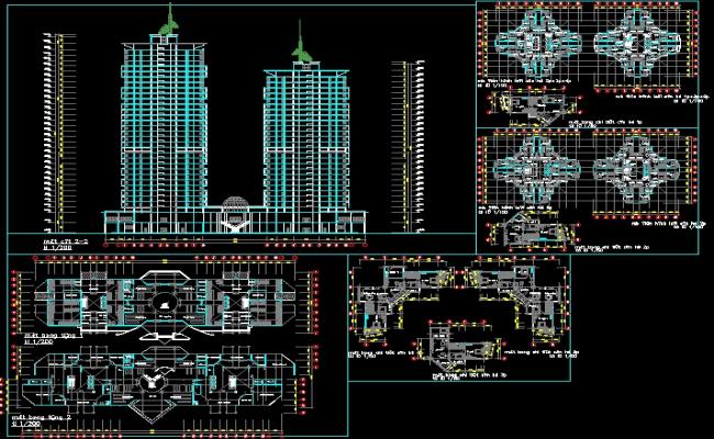 High Rise Apartment Tower CAD Drawings Download in DWG Format Now