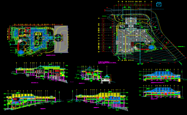 Beach House CAD Drawing File with Floor Plans and Layout Design