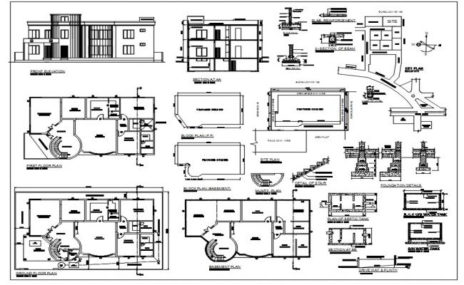 84' X 54' AutoCAD Bungalow Floor Plan DWG File