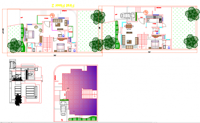 Modern house design 35x45 ft with 3 bedrooms and car parking