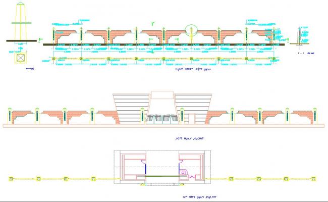 Main gate design and detail autocad dwg files. 