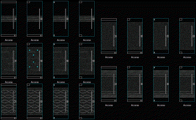 Tempered Glass Door AutoCAD Drawings with Detailed Design Layouts