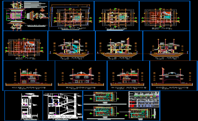 Villas Project AutoCAD File with Detailed 2D Architectural Drawings
