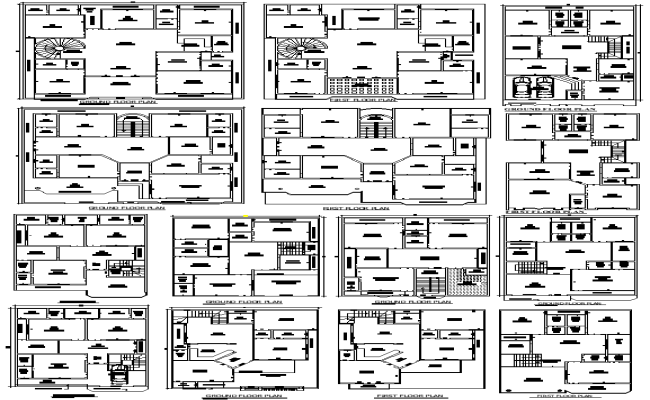8BHK Luxurious Villa House Plan - Detailed AutoCAD DWG File