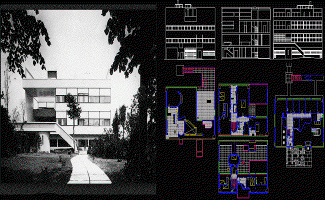 Villastein by Le Corbusier CAD DWG and Architectural Design DWG File