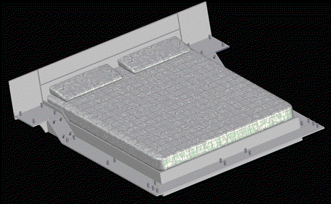3D Double Bed CAD Drawing for Furniture and Interior Design Layouts