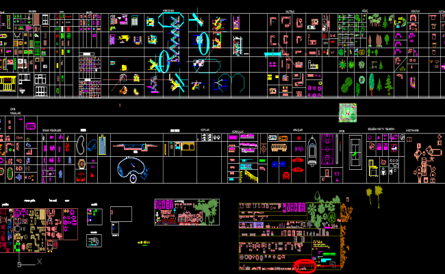 AutoCAD Furniture DWG Collection with Outdoor and Indoor Sets