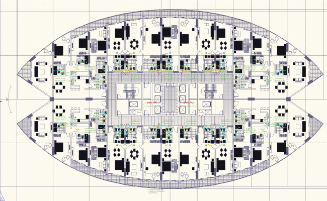 Modern Hotel CAD File with Complete 2D Architectural Design Drawings