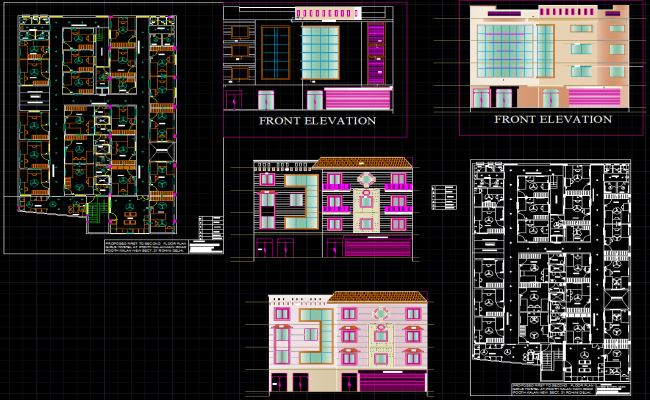 Modern Bungalows AutoCAD File with Complete Architectural Drawing