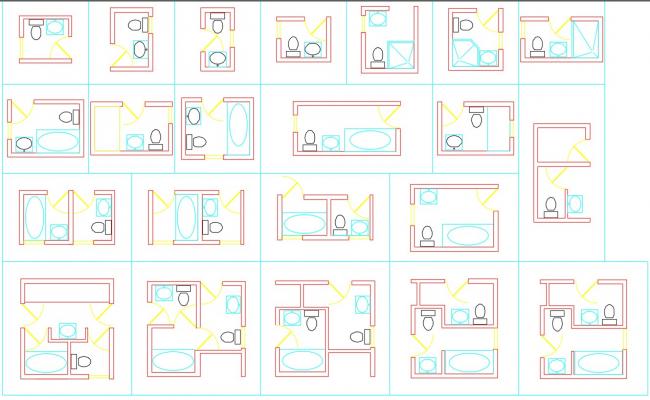 Bathroom block autocad files