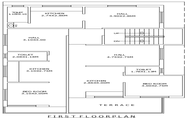 9.53mx14.61m First Floor House Layout Plan in DWG File