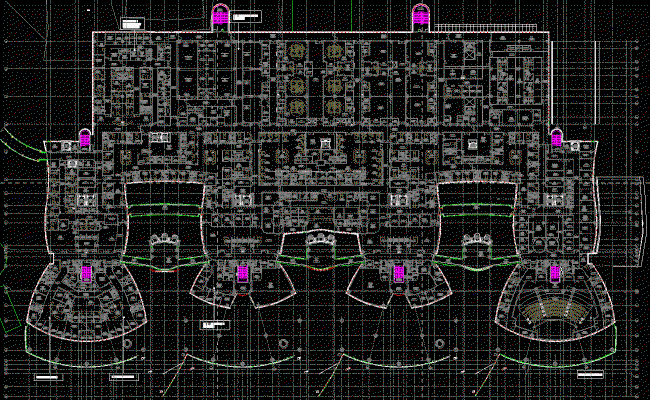 Hospital Floor Plan DWG File with Room Layout and Design Details