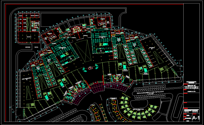 200x150m Huge Shopping Mall CAD Drawing File with Master Layout
