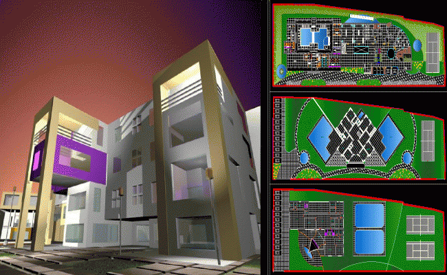 Club House AutoCAD DWG Drawing File for Modern Architectural Design