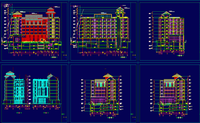 Huachang Hotel CAD DWG for Architectural and Interior Design Layouts
