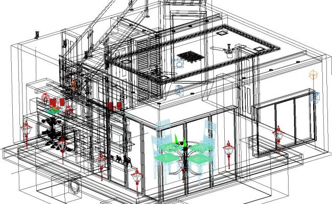 3D living room design along with balcony